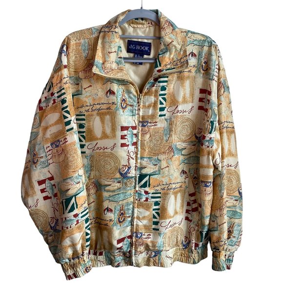 J.G. Hook Vintage Womens 100% Silk Lightweight Jacket Blazer‎ Sz Small - Picture 1 of 10